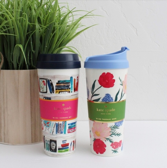 kate spade Other - NEW 2 KATE SPADE 16OZ THERMAL MUG